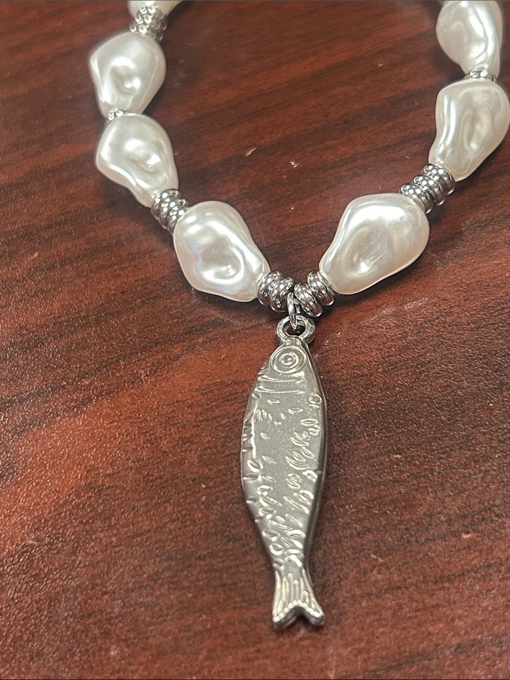 MAYAMAR Fresh Water Pearl & Fish Pendant NEW IN POUCH